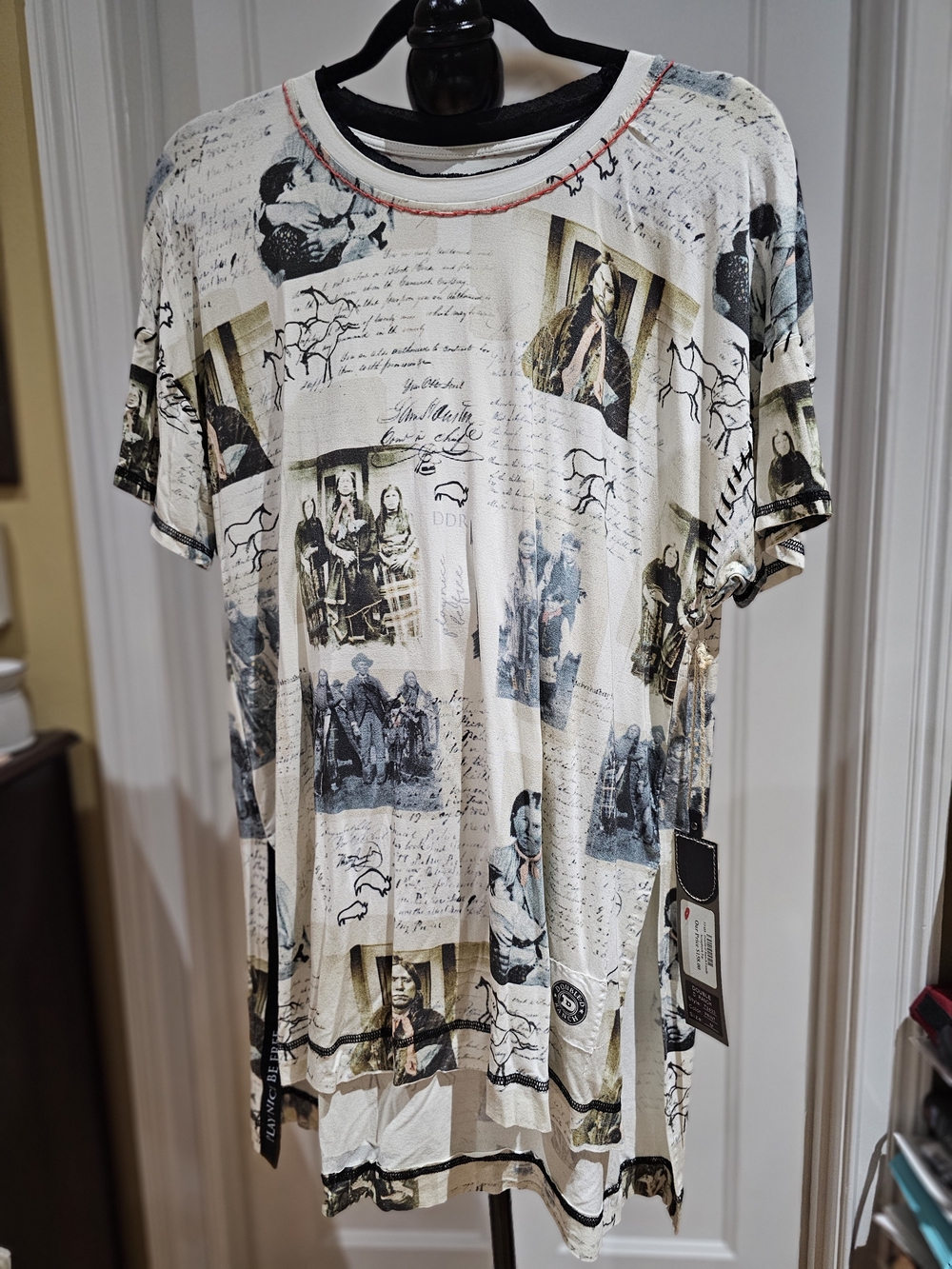 Double D Ranch Family Scrapbook Top, NWT